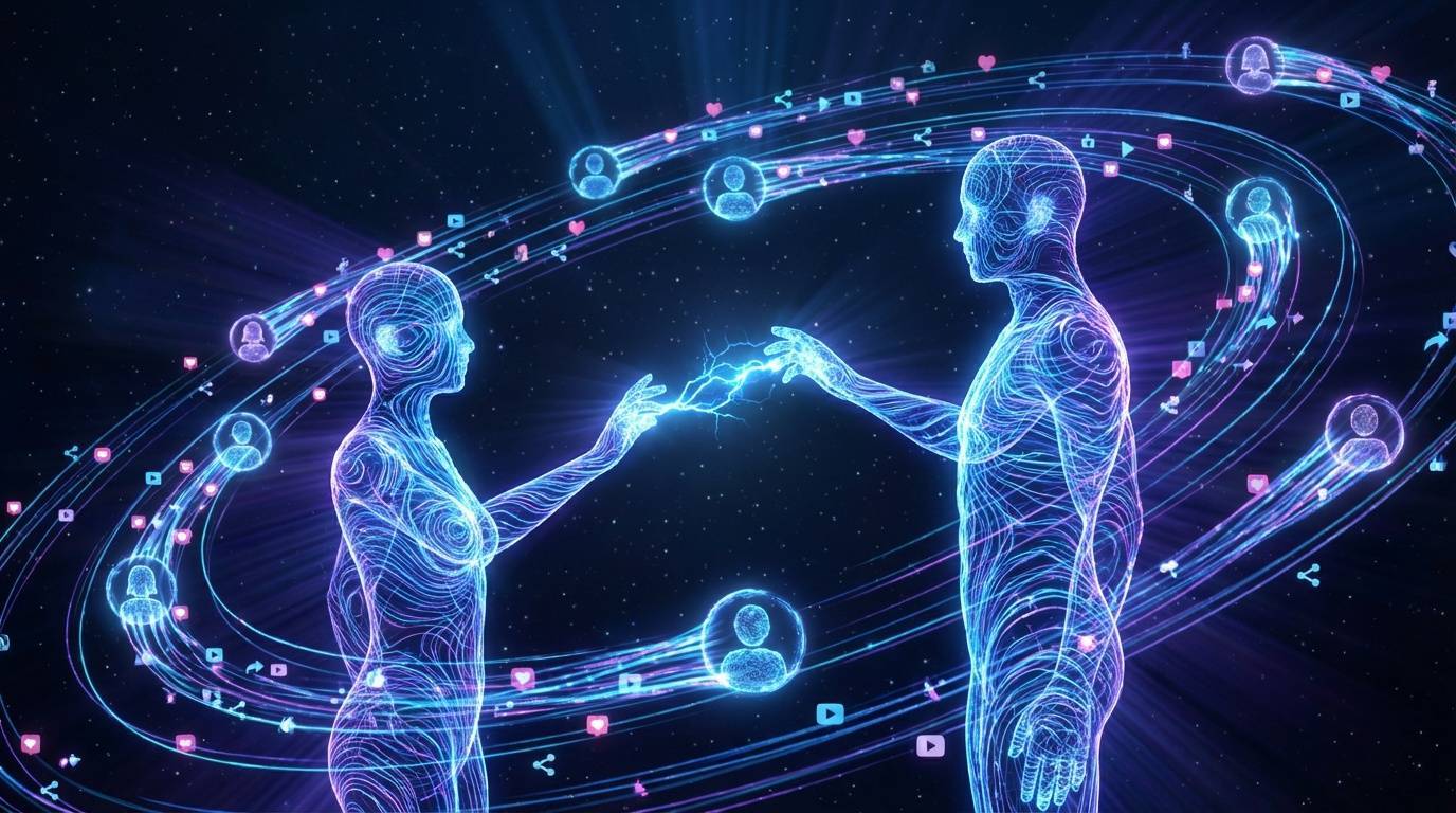 Creator collaboration network showing interconnected ambassadors sharing content